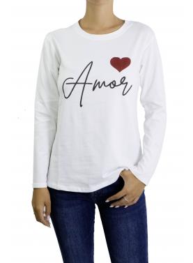 t shirt con stampa Amor